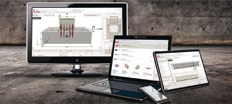 PROFIS Engineering Suite-software til strukturdesign Konstruktionsteknik software til ankerdesign med koder og godkendelser, komponentbaserede finiteelementberegninger og mange forskellige fastgørelsemetoder Arbejdsopgaver 1