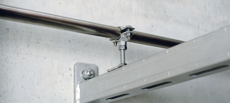 MP-SRN Rørbøjle lette belastninger Standard rørklemme i rustfrit stål uden lydisoleringsindlæg til lette opgaver Arbejdsopgaver 1