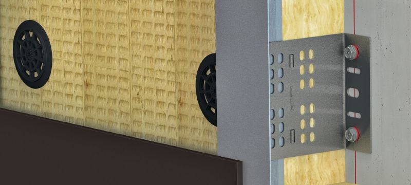 MFT-FOX VTR L Konsoller Store konsoller i rustfrit stål til montering af ventilerede facader med høj termisk effektivitet Arbejdsopgaver 1
